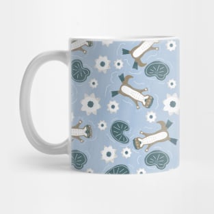 Otterly Calm Pattern Pale Blue Mug